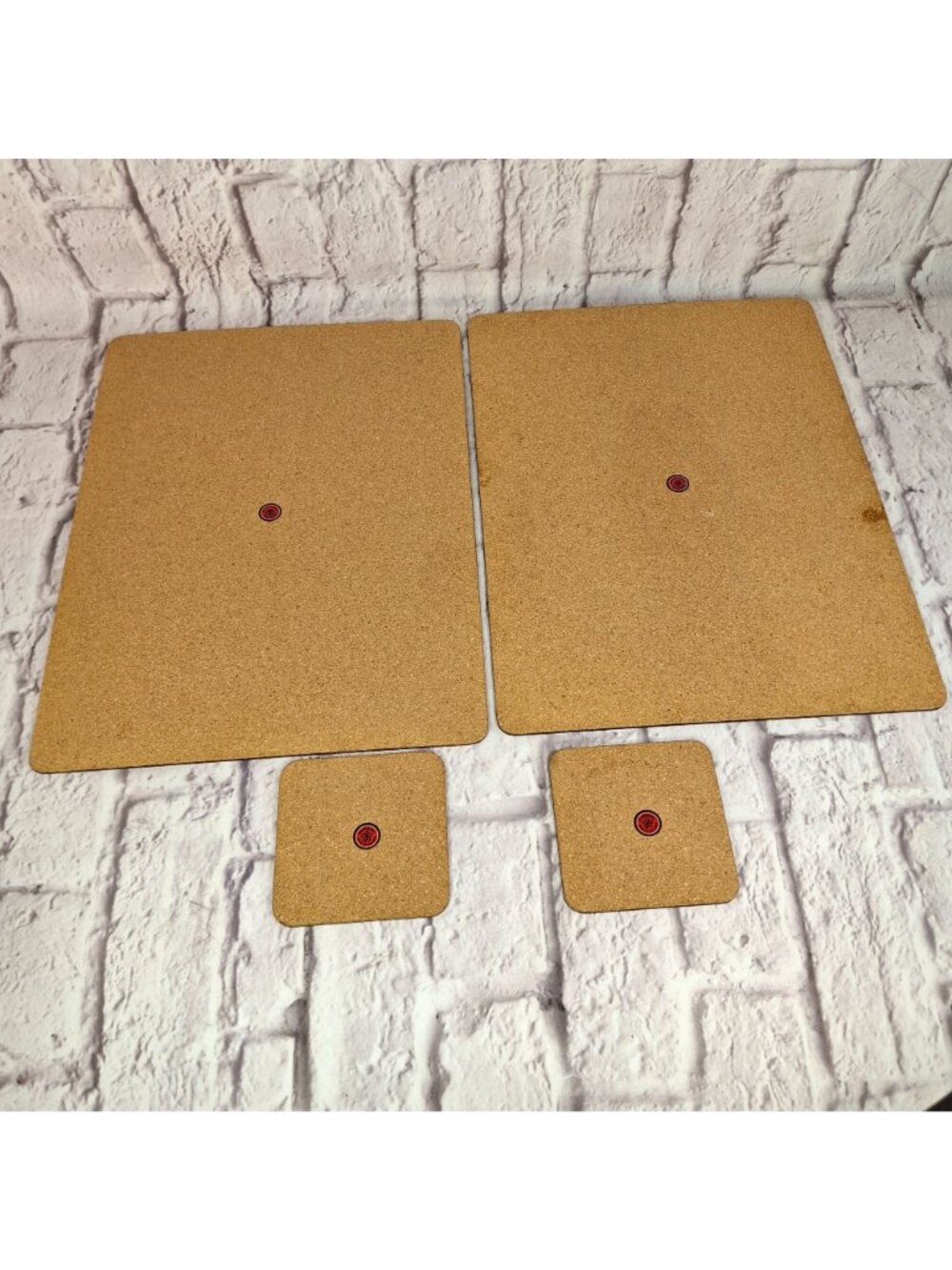 Vtg Pimpernel Geranium Placemat & Coasters Set of 4 Floral Cork Backed England - Picture 2 of 7